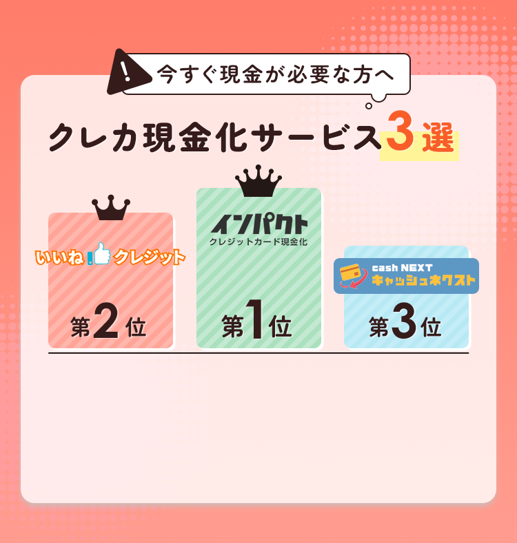クレカ現金化サービス３選
